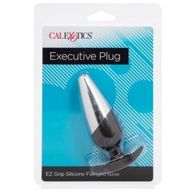 Серебристо-черная анальная пробка Executive Plug - 11,5 см.