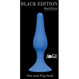 Синяя малая анальная пробка Slim Anal Plug Small - 10,5 см.