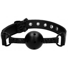 Черный кляп-шарик Breathable Luxury Ball Gag
